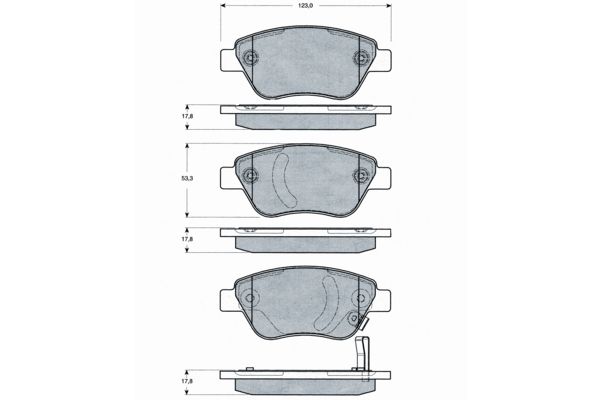 PROCODIS FRANCE Комплект тормозных колодок, дисковый тормоз PF1520